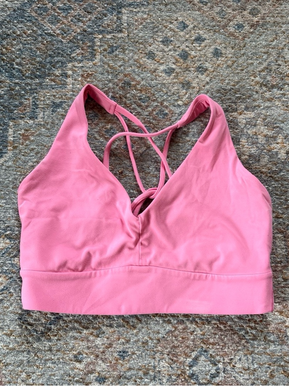 Athleta Pink criss-cross back sports bra